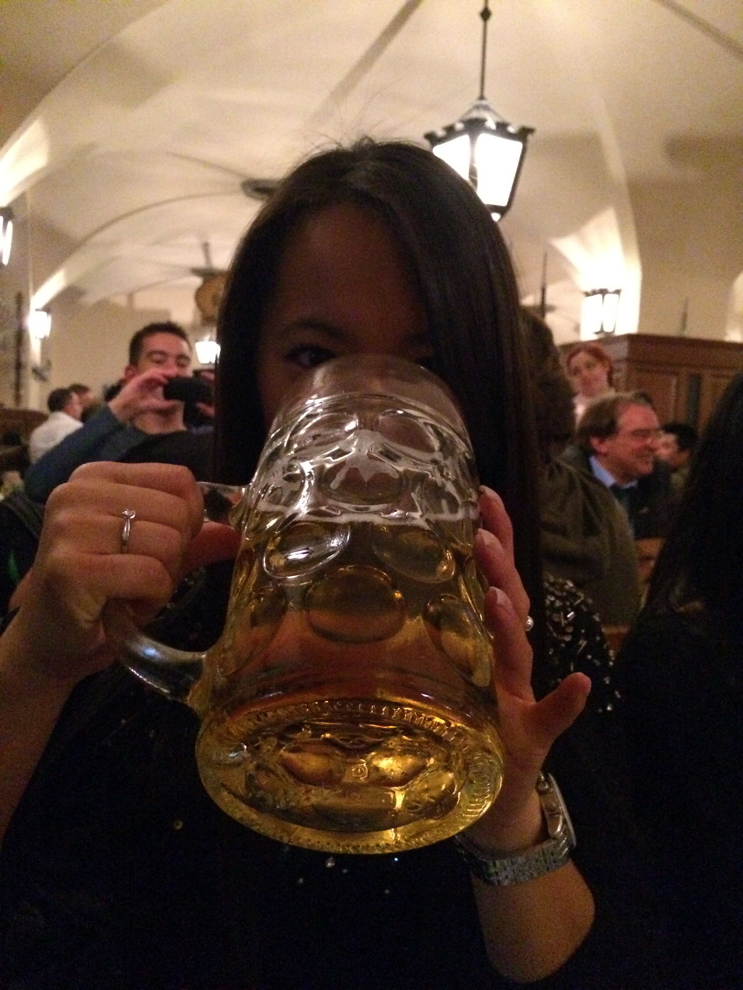 With my Stein in the Hofbräuhaus