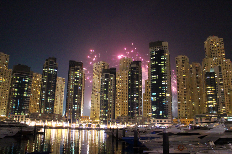 Fireworks at Jumeirah Beach Residence 
