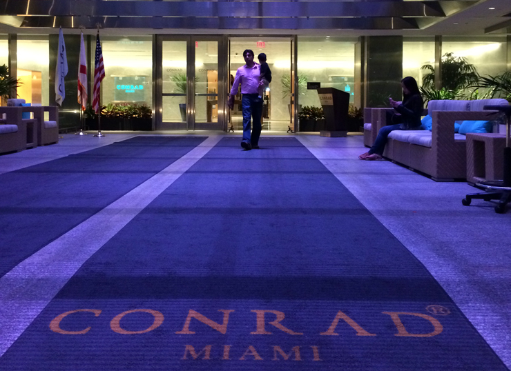 The Entrance to the Conrad Hotel Miami