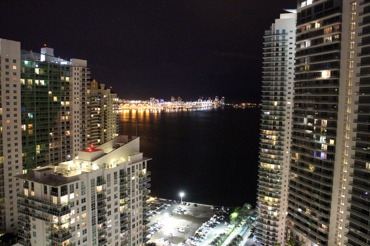 The view from the Conrad Hotel Miami