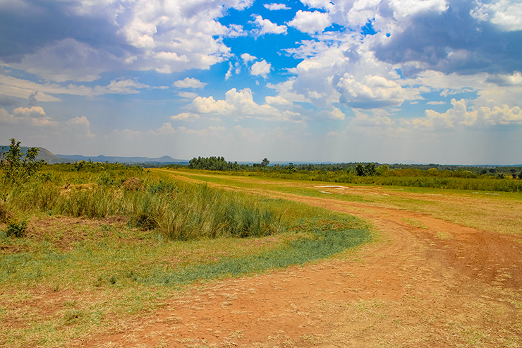The runway at Tarime Airport, Tanzania