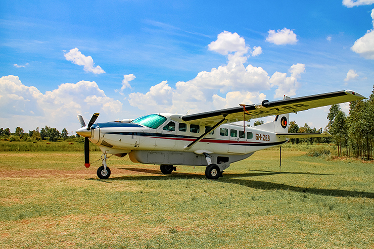 Our plane at Tarime Airport, Tanzania