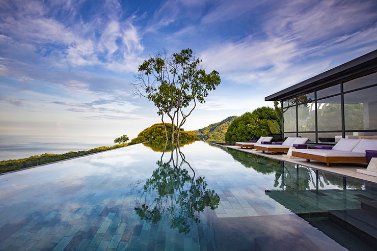 The infinity pool at Kura Design Villas